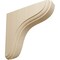 Ekena Millwork 1 3/4"W x 5 1/2"D x 5 1/2"H Eaton Wood Bracket, Rubberwood BKTW02X06X06EARW - alternate 1